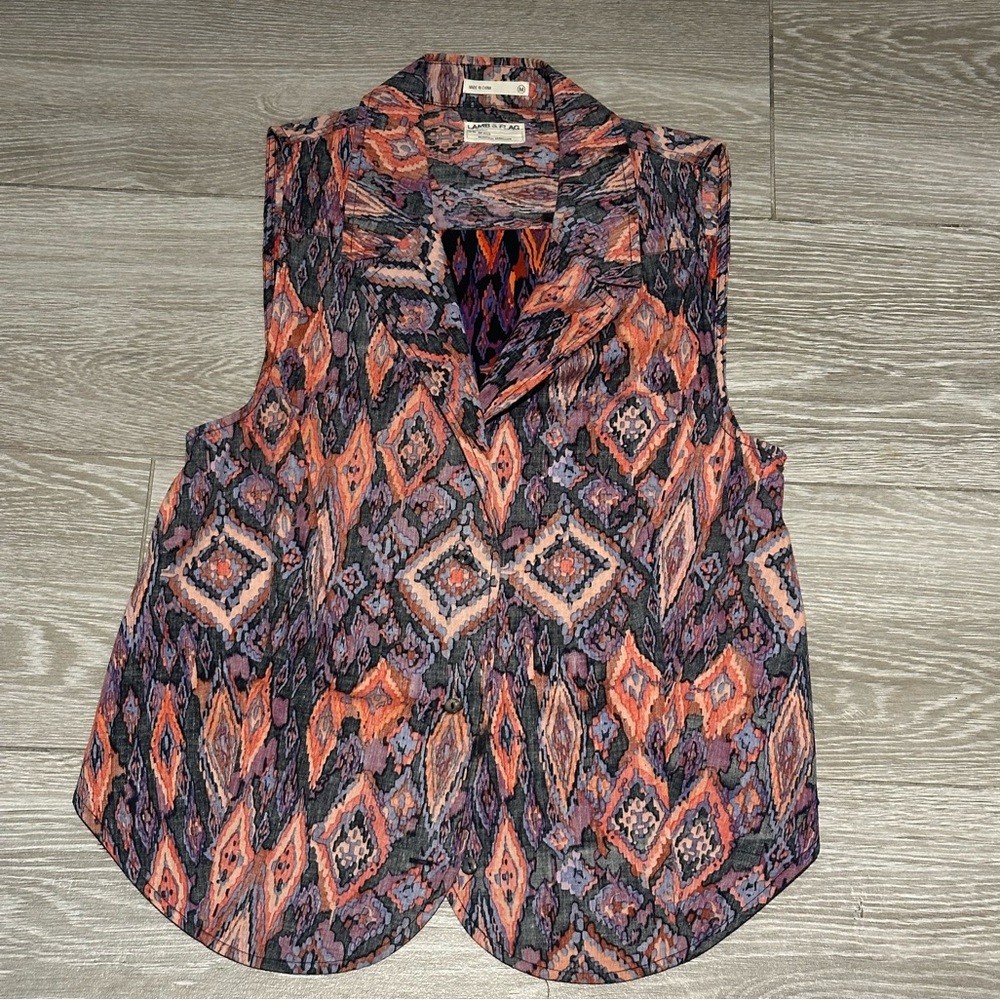 Lamb & Flag Colorful Vest